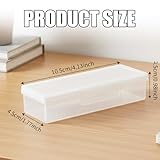 Cotton Bud Holder, 2Pcs Transparent Plastic Cotton Bud Holder with Lid, Portable Cotton Swab Holder Mini Box Travel Storage Organizer, Dust-proof and Moisture-proof Dispenser for Bathroom Storage - Image 2