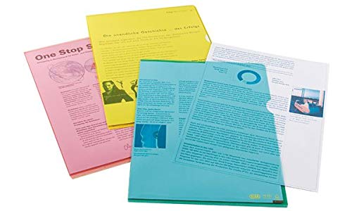 ELBA Sichthülle Premium, DIN A4, PVC, glasklar, rot, 25er, Sie erhalten 1 Packung, Packungsinhalt: 25 er Set