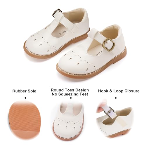 Image of Felix & Flora Toddler Girl Mary Jane Dress Shoes - School Oxford Flats for Girl Party Shoes.