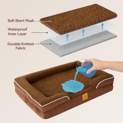 Large Dog Couch, Washable Dog Sofa Bed for Medium Large Dogs, 44" - Image 4