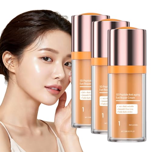 WUEOCU Beauty Crema De Ojos Con Péptidos 5D, Crema De Ojos Con Peptido 5D, Peptide Eye Cream, Eye Cream Anti Aging, For Dark Circles And Puffiness, Skin Under Eyes Moisturize (2PC)