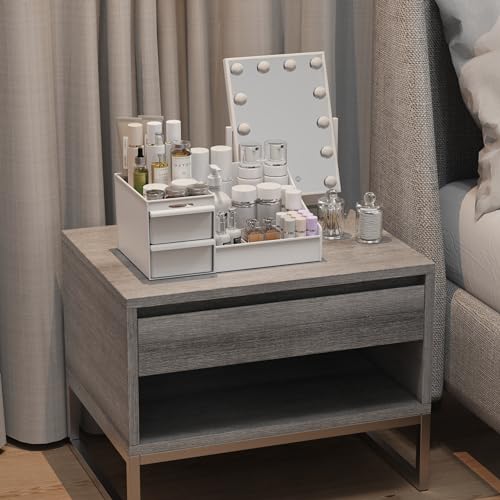 DancesCat Make Up Kosmetik Organizer mit Schubladen, Makeup Organizer Aufbewahrung Kosmetikbox für Waschtische, Schminktisch Organizer Box für Schlafzimmer, Badezimmer, Große Schmink Organizer