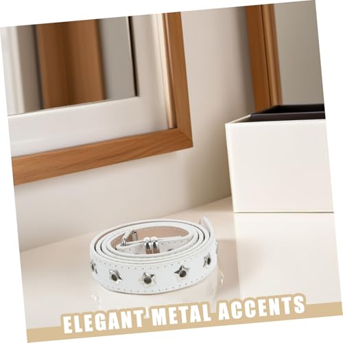 Punk Waist Belt Adjustable Hollow Star Design for Women Durable Pu Material with Buckle Grunge Outfits and Halloween Costumes3