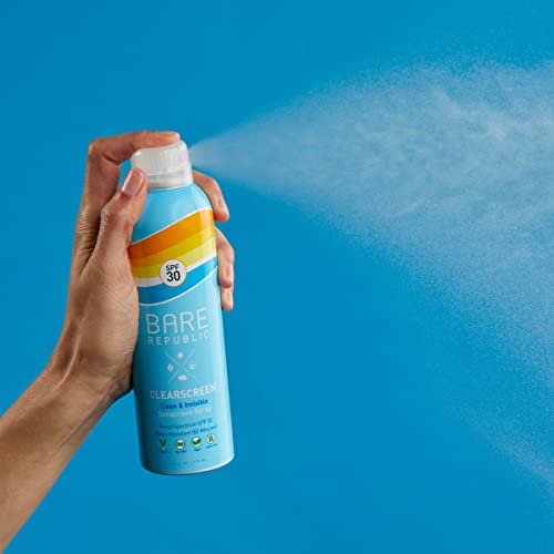 Bare Republic Clearscreen Sunscreen Spf 30 Sunblock Spray, Water Resistant With An Invisible Finish, 6 Fl Oz #TOP1