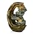 Alpine Corporation WIN1554S Outdoor Floor Curved Tiered Stone Garden Fountain, 24"H, 40" H - Open Trunk w/LEDs