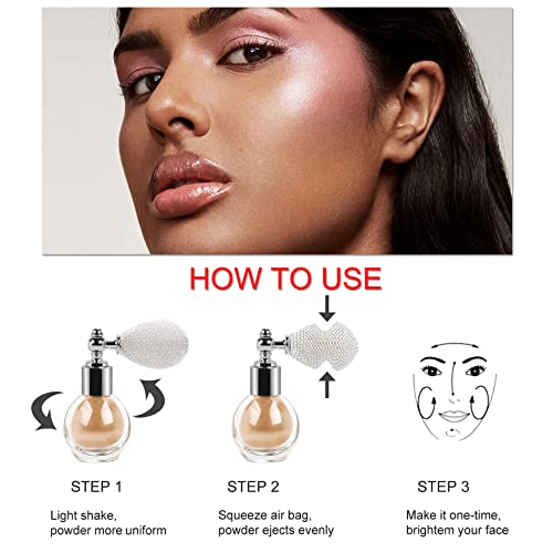 Body Glitter Spray Highlighter Powder Spray Glitter Shimmer Sparkle High Gloss Makeup Glitter Body Spray For Hair Face And Body Cosmetic - Champagne #TOP5