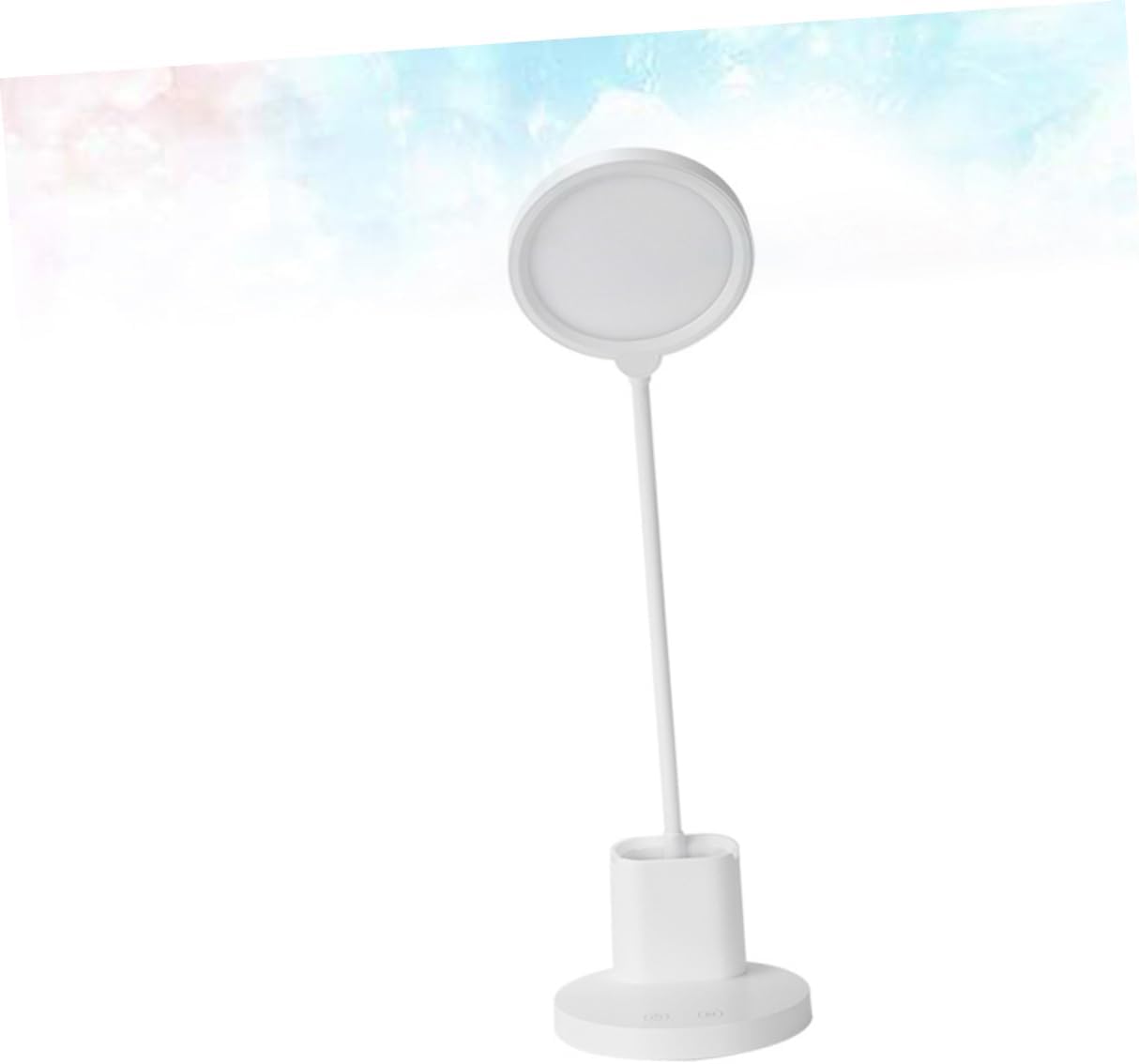 USB Reading Light with Touch Screen Adjustable Color Temperature Flexible Gooseneck LED Desktop Lamp for Reading Eye Care Lighting Portable and Rechargeable White