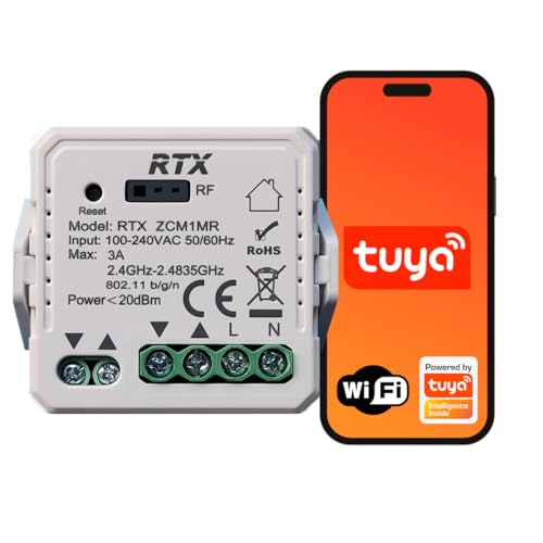 RTX ZigBee 3.0 Rollladensteuerung WiFi + RF MINI ACCESSORY Tuya Smart (Mobile-App, Google Assistant)