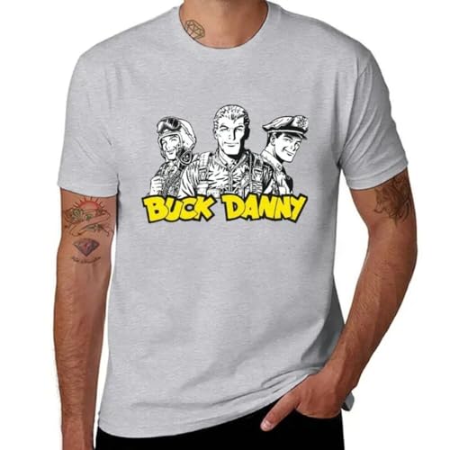 Custom t-shirts Buck Danny gris motif aéronautique haute définition