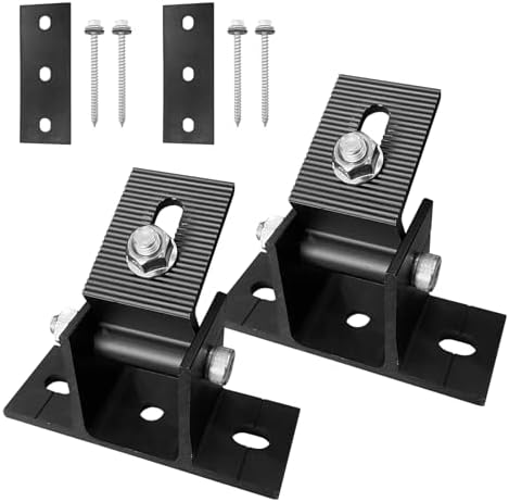 Amazon.com: 4 Pack Adjustable Solar Panel Tilt Mount Bracket Base, Tilt ...