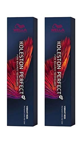 Wella Koleston Perfect Me+ KP VIBRANT REDS 55/66 - Pack de 2 unidades, color marrón claro, violeta intenso
