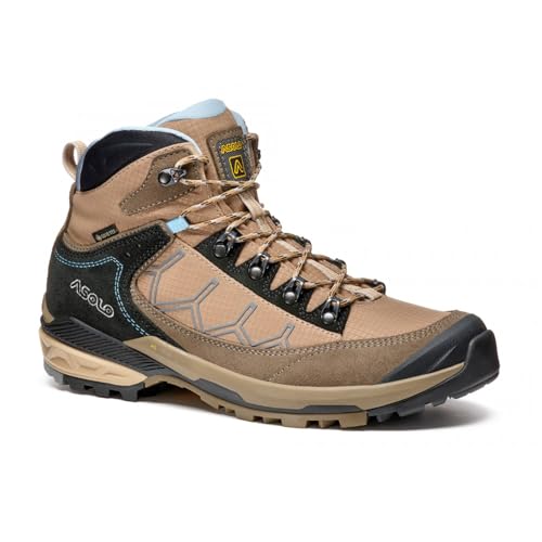 ASOLO Women's Falcon EVO GV Waterproof Breathable Lace-Up Outdoor Hiking Boots w/Suede & Nylon Upper, High-Traction Outsole, Cortex/Alpaca, 9.5