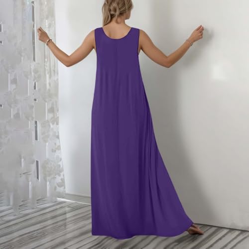 Robe d'été décontractée sans manches coupe ample en coton - 3