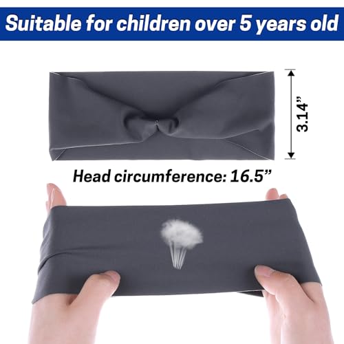 Image of 6Pcs Kids Sports Headbands, Soft Athletic Sweatbands for Boys Girls, Sweat Wicking Soccer Headbands, Wide Elastic Hairband for Youth Baseball Football Yoga Workout
