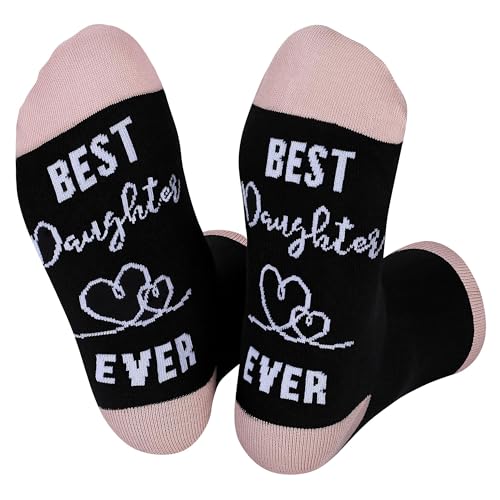 Nucinzua Funny Socks for Daughter,Best Daughter Ever Socks,Birthday Gifts for Girls Women,Christmas...