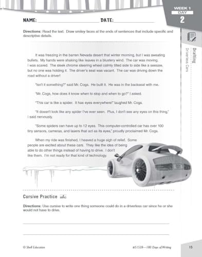 Shell Education SEP51528 180 Days Of Writing For Fifth Grade - An Easy-To-Use Fifth Grade Writing Workbook To Practice And Improve Writing Skills thumb #5