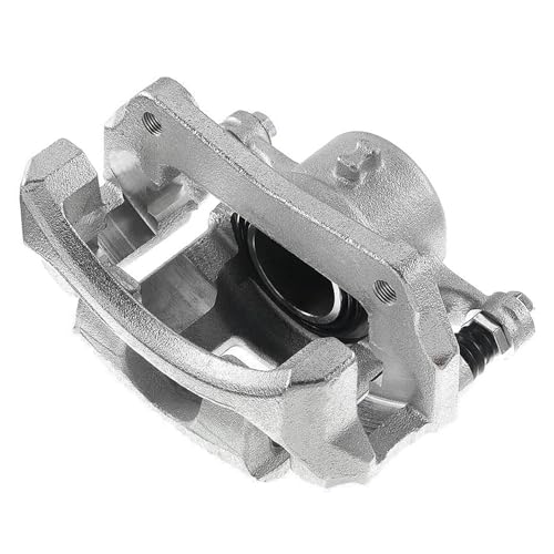 Image of Detroit Axle - Front Left Brake Caliper for Ford 2011-2019 Fiesta Driver Side Disc Brake Caliper with Bracket 2012 2013 2014 2015 2016 2017 2018 Replacement
