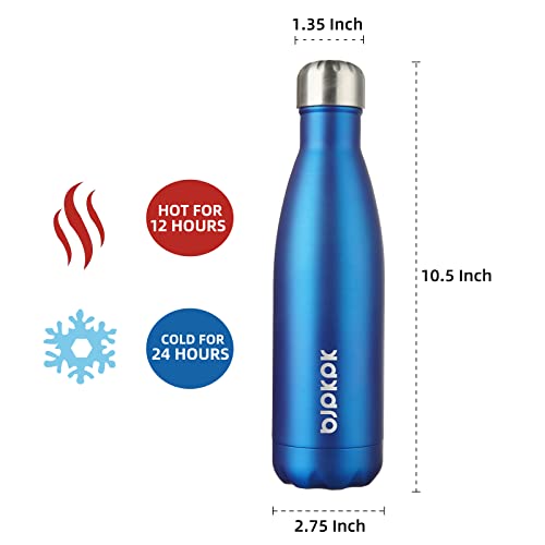 Image of BJPKPK 17 oz Insulated Water Bottle, Stainless Steel Flask, Leak Proof