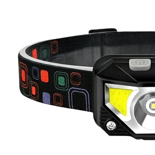 Lámpara de casco recargable para senderismo y linterna frontal de pesca 7