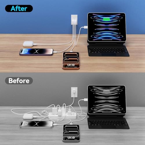 60W Fast Charger Block, 2 Pack, 2USB A+2USB C (30W+30W) Wall Charger. - image 3