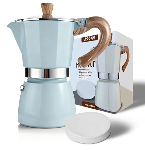 AGOGO Milano Moka pot, Stovetop Espresso maker, Greca Coffee Maker, Stovetop coffee maker and...