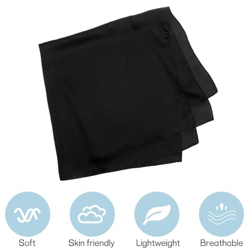 Silk Scarf for Women Satin Neck Scarves Square Satin Scarf Wrap Solid Hair Bandanas Scarfs Lightweight Headband 2 Pack3
