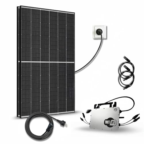 Kit Solaire 1000Wc TrinaSolar – 2 Panneaux Bifaciaux Bi-verre – Micro-onduleur Hoymiles HMS-1000W-2T Wi-Fi – Plug & Play