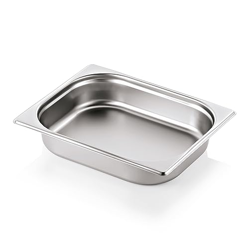 Morleos GN 1/2 65 mm - 3 5 L Gastronormbehälter aus rostfreiem Edelstahl 325 x 265 mm | stapelbar & rostfreier GN Behälter | Gastronomie- Event- & Catering Zubehör aus robusten 0 7 mm Stahl