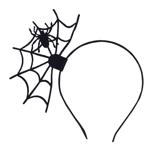 WLLHYF Diadema de teia de aranha de Halloween, toucado de teia de aranha preta, acessório para o cabelo para mulheres e meninas
