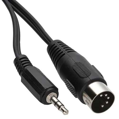 kenable 5 Pin Din Plug to 3.5mm Jack Stereo Plug Audio Cable 1m (~3 feet)