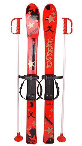 MARMAT Kinderski ski's binding stokken kinderski's kunststof 5 kleuren 90 cm (blauw