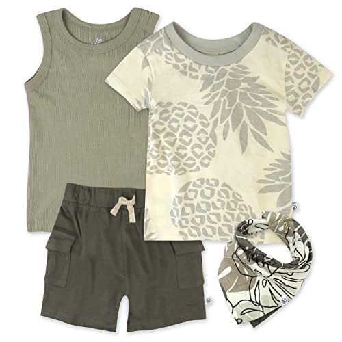 Image of HonestBaby unisex-baby Playwear Outfit Sets Tops and Bottoms 100% Organic Cotton for Baby and Toddler Boys, Unisex