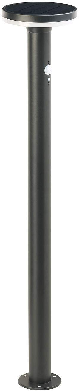 Lunartec Wegleuchte: LED-Solar-Wegeleuchte SWL-600, PIR-Sensor, Nachtlicht, 600 Lumen (Sockelleuchte, Garten-Solarleuchten LED, Laterne)