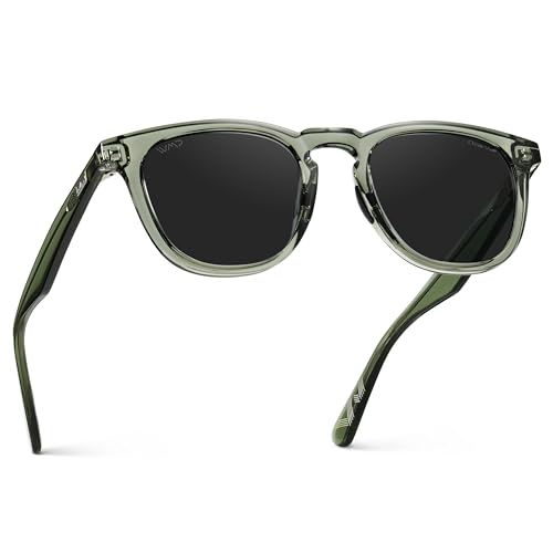 Wearme Pro Men’s Polarized Sport &Amp; Golf Sunglasses With A Round Crystal Agave Green Frame