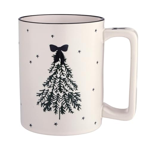 Image of Santa Barbara Design Studio Holiday Ceramic Mug with Gold Foil Detail, 16-Ounces, Tree