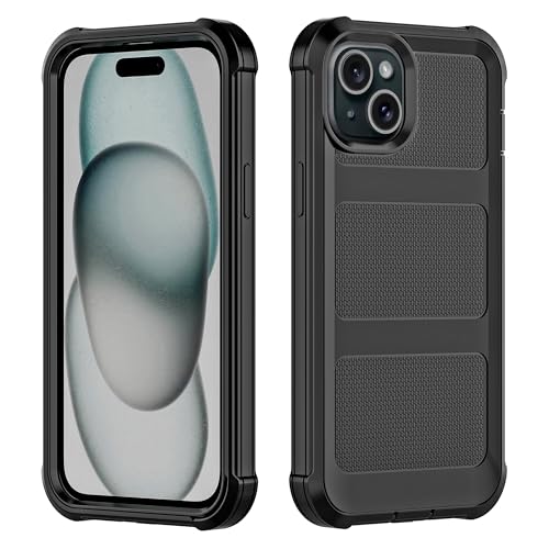 Image of Cubix Armor Defender Rugged Case Compatible for Apple iPhone 15 Plus Back Cover Slim, Shockproof, Dual-Layer Design with Camera Protection - Black