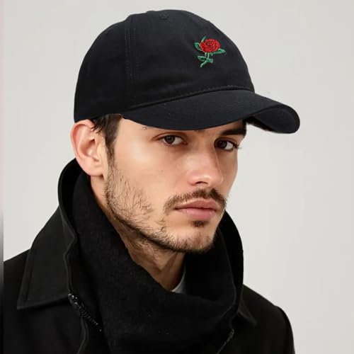 Gorra beisbolera negra bordada para hombre talla única miniatura 3