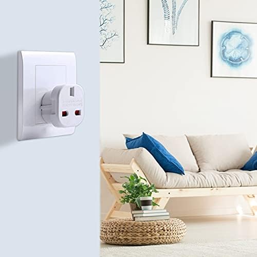 Jsdoin EU Travel Adapter, UK to European Plug Adapter, Europe Converter Type C, E, F for Spain, France, Italy, Portugal, Germany, Netherlands, Greece, Poland, Turkey and Morepack2)
