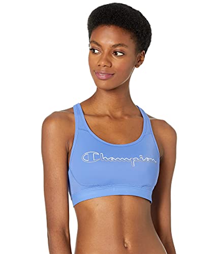 Champion Women's The Absolute Max 2.0 Sports Bra, Deep Forte Blue, Large