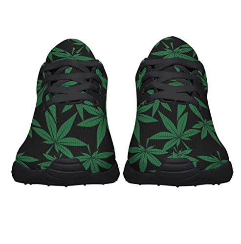 Sonzj-II Men Women Marijuana Shoes Fashion Pot Leaf 420 Weed Running Sneakers Cannabis Leaf Walking Tennis Shoes3