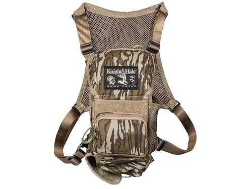 Knight & Hale Run N Gun 150 Chest Rig Mossy Oak Original Bottomland - Adjustable Universal-Fit Harness with Magnetic Reversible Flap - Multiple Pockets - Fits 42mm Binoculars