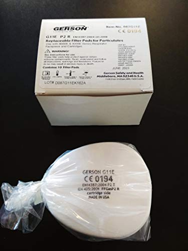 Prefiltros para mascarilla de gas Gerson 8000E y 9000E, filtros de recambio, 5 pares