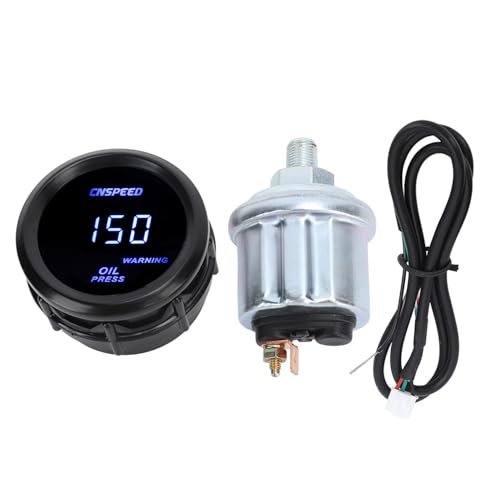Jauge de pression d'huile électronique contre les pannes moteur 52mm bleu