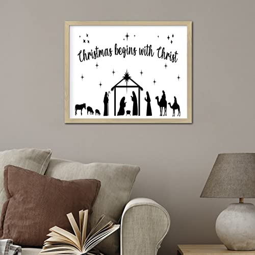 Cadeau de Noël bébé Jésus panneau en bois pour illuminer vos soirées de fête - 4