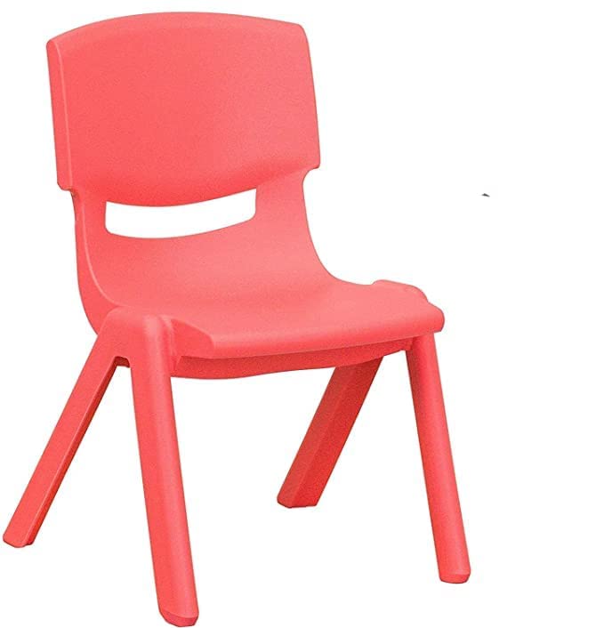 Image of Plastic Strong and Durable Kids Chair for Studying Dining Home Virgin Material Kids Chairs with Backrest for 2 to 5 Years | Sustain Upto 100 KG (Red)