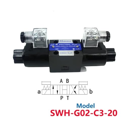 Distributeur hydraulique SWH-G02-C3 valve à commande DC12V pour commutation rapide