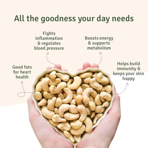 Image of FarMart Pantry Premium Cashews (Whole & Unroasted)| 500g Pack | W320 | Creamy, Crunchy & 100% Natural | High in Protein, Fibre & Magnesium | Ideal for Snacking, Cooking & Sweets |