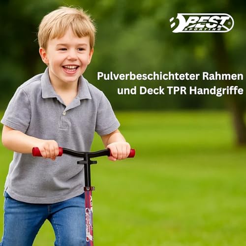 Best Sporting Scooter Erwachsene I klappbarer Roller mit St&auml;nder I Union Jack - wei&szlig; I hochwertiger City-Roller f&uuml;r Erwachsene I Tretroller mit Rollengr&ouml;&szlig;e 205 mm I ergonomischer Lenker