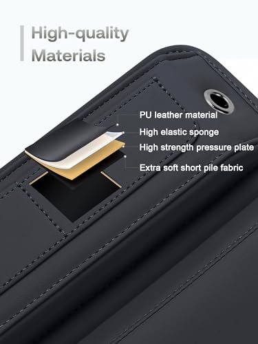 image for Owntow Universal Fit Premium Leather Car Seat Gap Filler Organizer, Ce