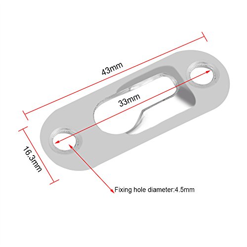 Image of 40 Pieces Single Keyhole Picture Hanger,Metal Keyhole Frame Hangers Keyhole Hanging Fasteners Brackets for Mirror Picture Frame Cabinet